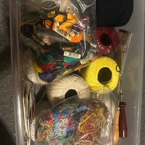 Miscellaneous box of string.